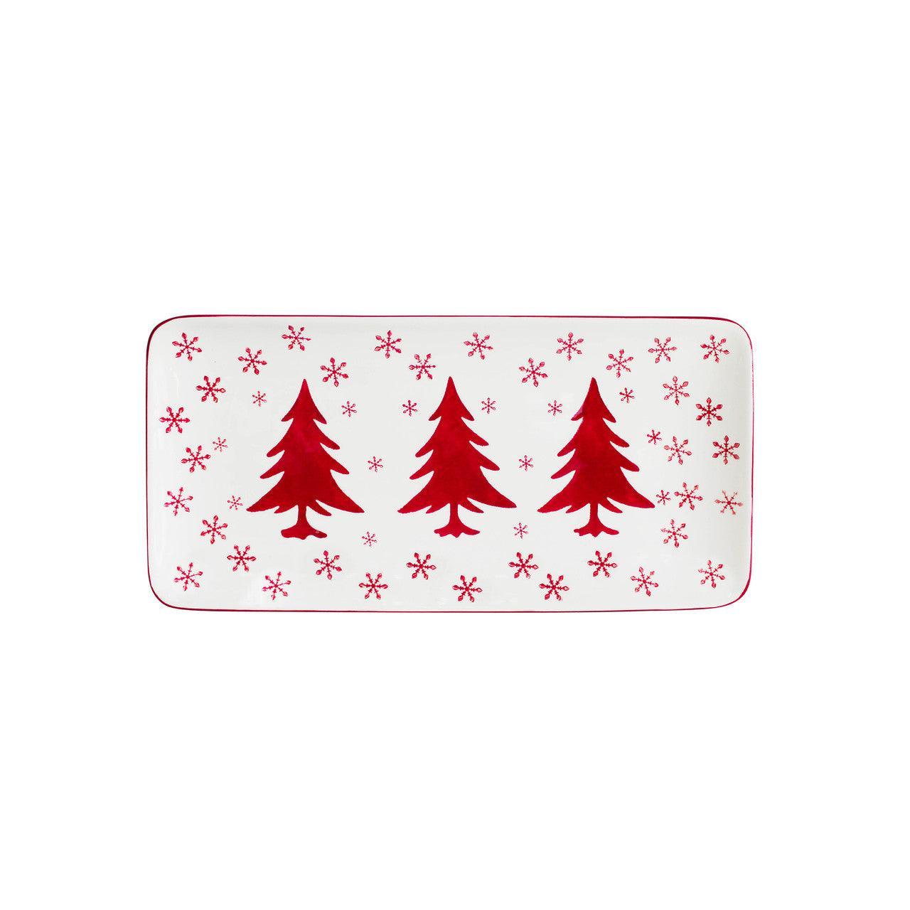 Winterfest Rectangular Platter - Euro Ceramica 