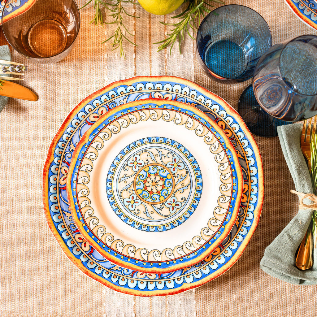Duomo 4 Piece Salad Plate Set - Euro Ceramica 