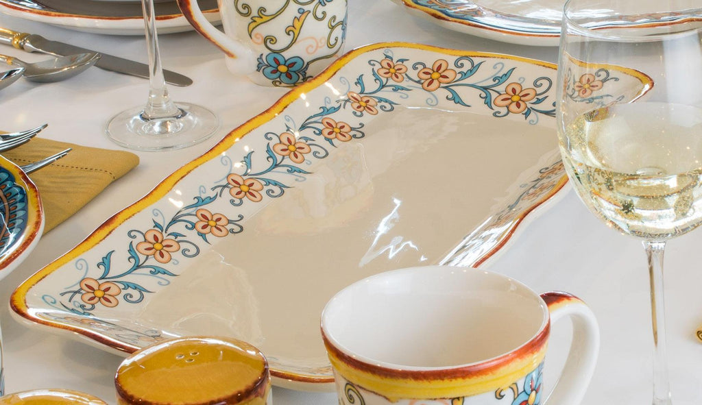 Duomo Rectangular Serving Tray - Euro Ceramica 