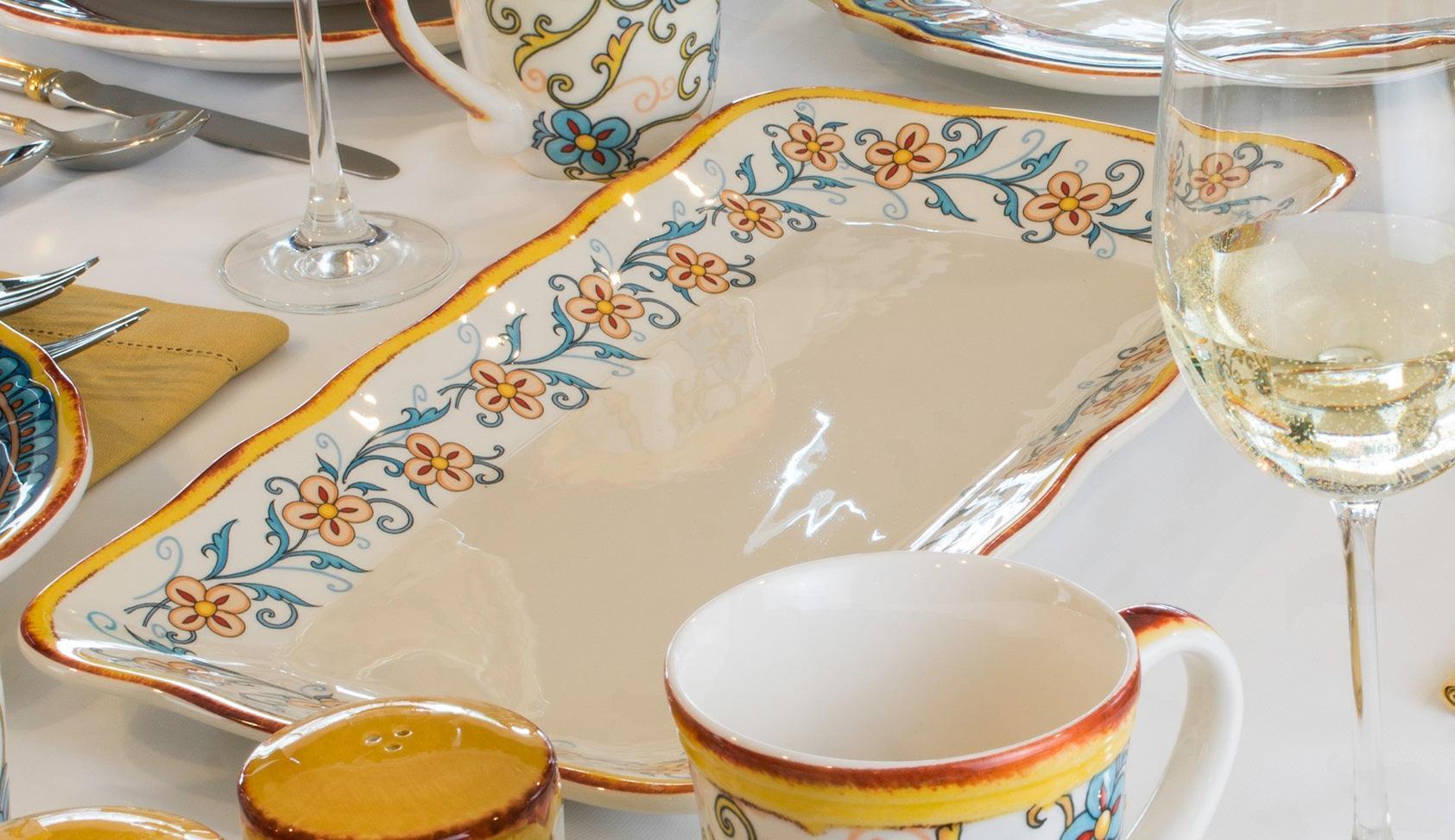 Duomo Rectangular Serving Tray - Euro Ceramica 