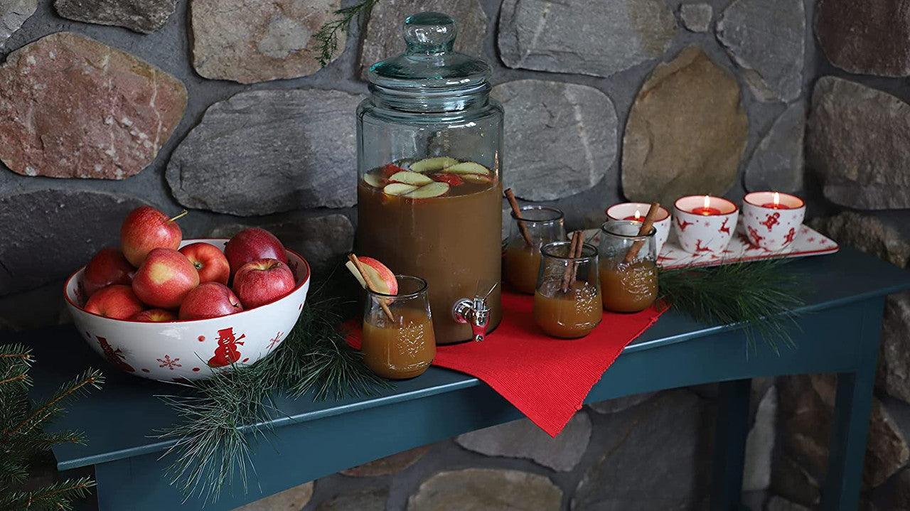 Winterfest Round Serving Bowl - Euro Ceramica 