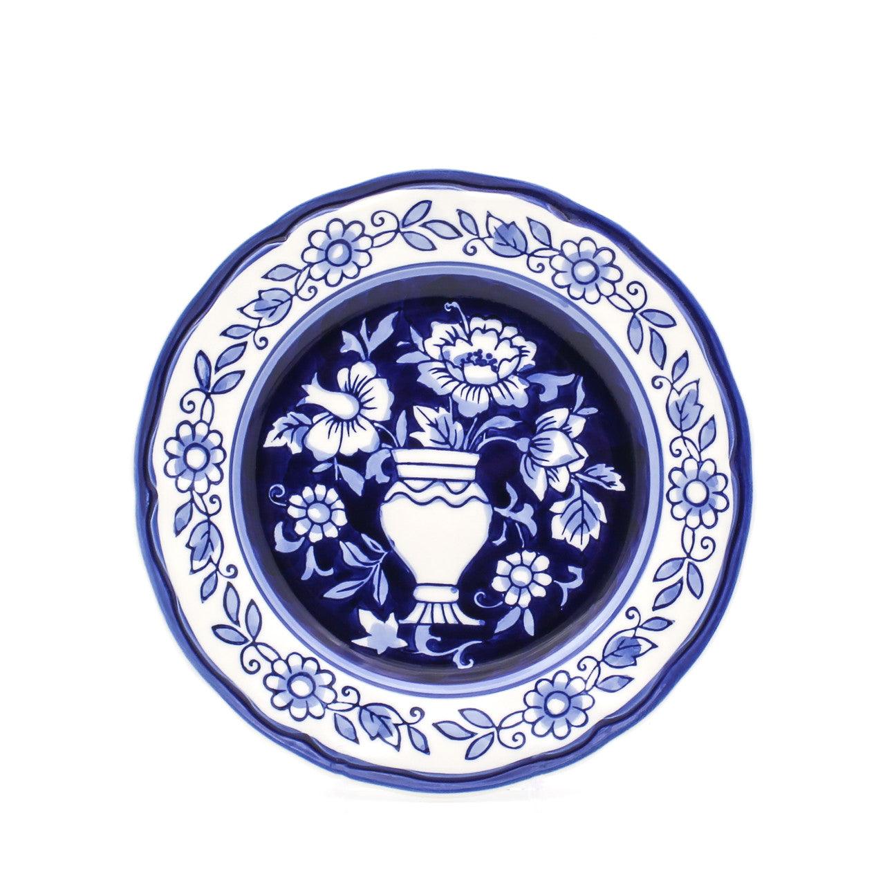Blue Garden 4 Piece Hand-painted Salad Plates - Euro Ceramica 