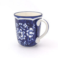 Blue Garden 4 Piece Hand-painted Mugs - Euro Ceramica 