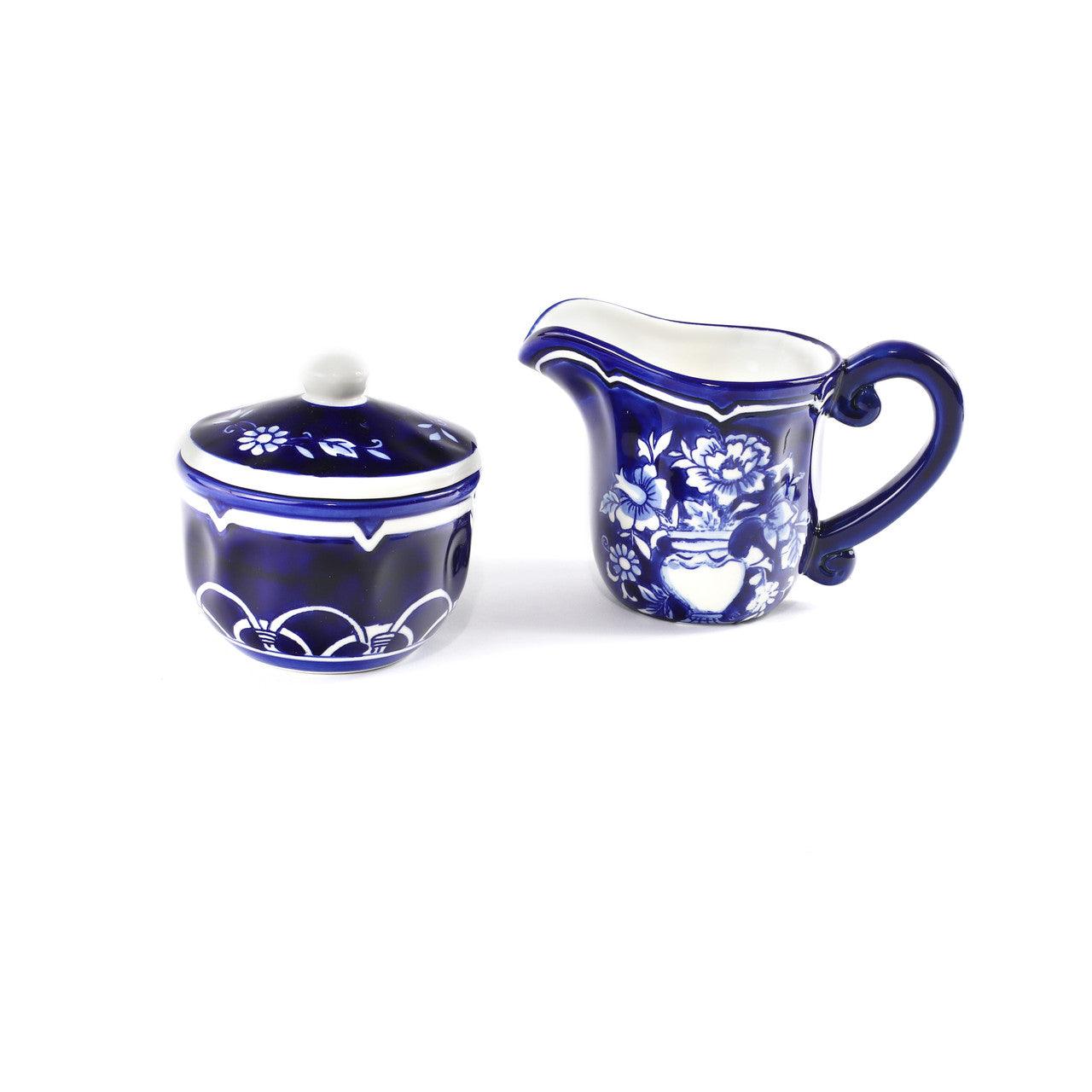 Blue Garden Breakfast Set (Sugar and Creamer) - Euro Ceramica 
