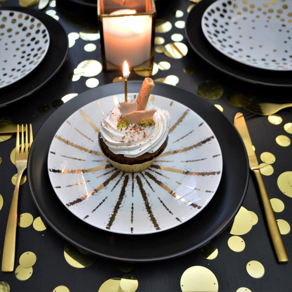 Luminaire 4 Piece Salad Accent Plate Set - Euro Ceramica 