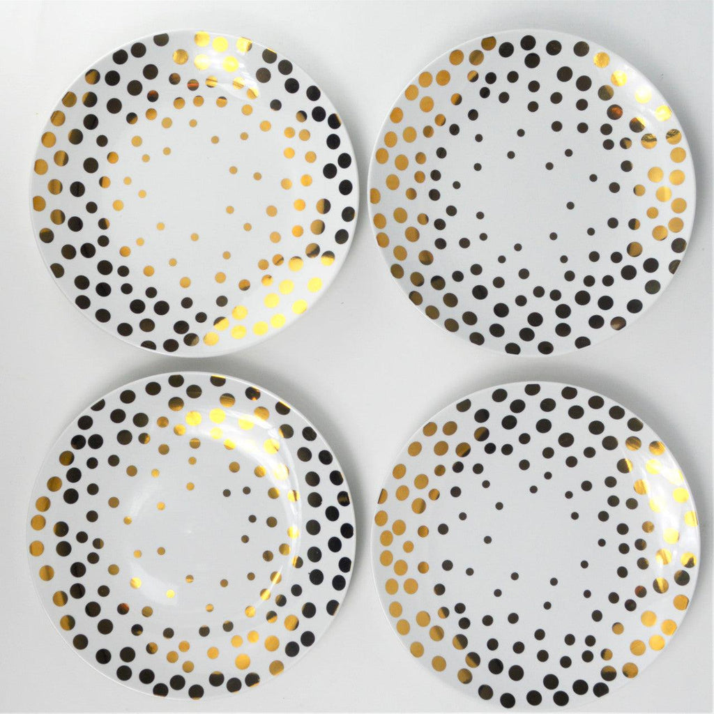 Echo 4 Piece Salad Accent Plate Set - Euro Ceramica 