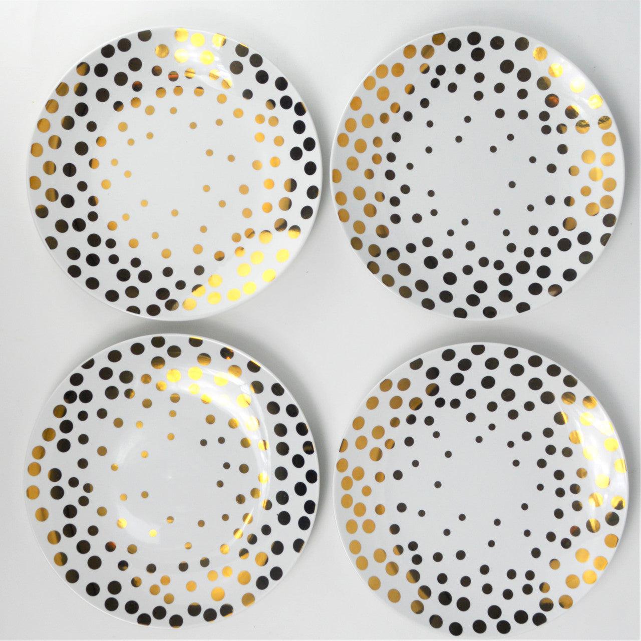 Echo 4 Piece Salad Accent Plate Set - Euro Ceramica 