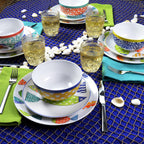Fresh Catch 12 Piece Dinnerware Set - Euro Ceramica 
