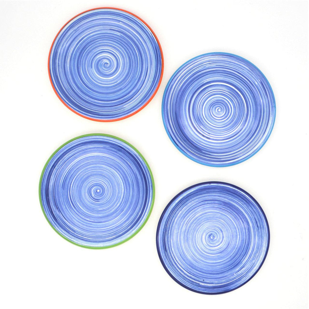 Raia 4 Piece Assorted Salad Plate Set - Euro Ceramica 