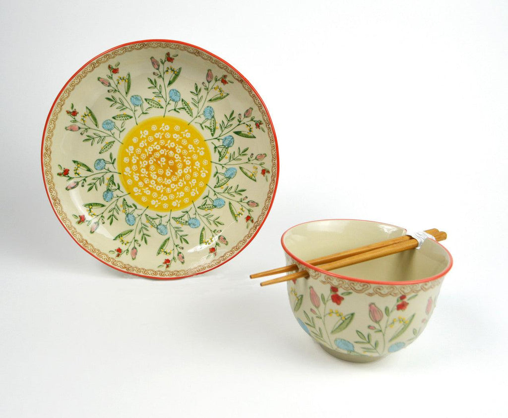 Ella Ramen Bowl and Dinner Bowl Set - Euro Ceramica 