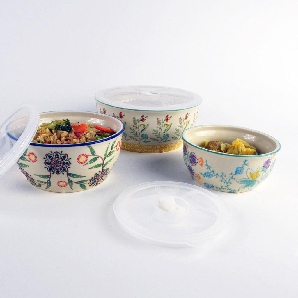 Ella 3 Piece Storage Bowl Set - Euro Ceramica 