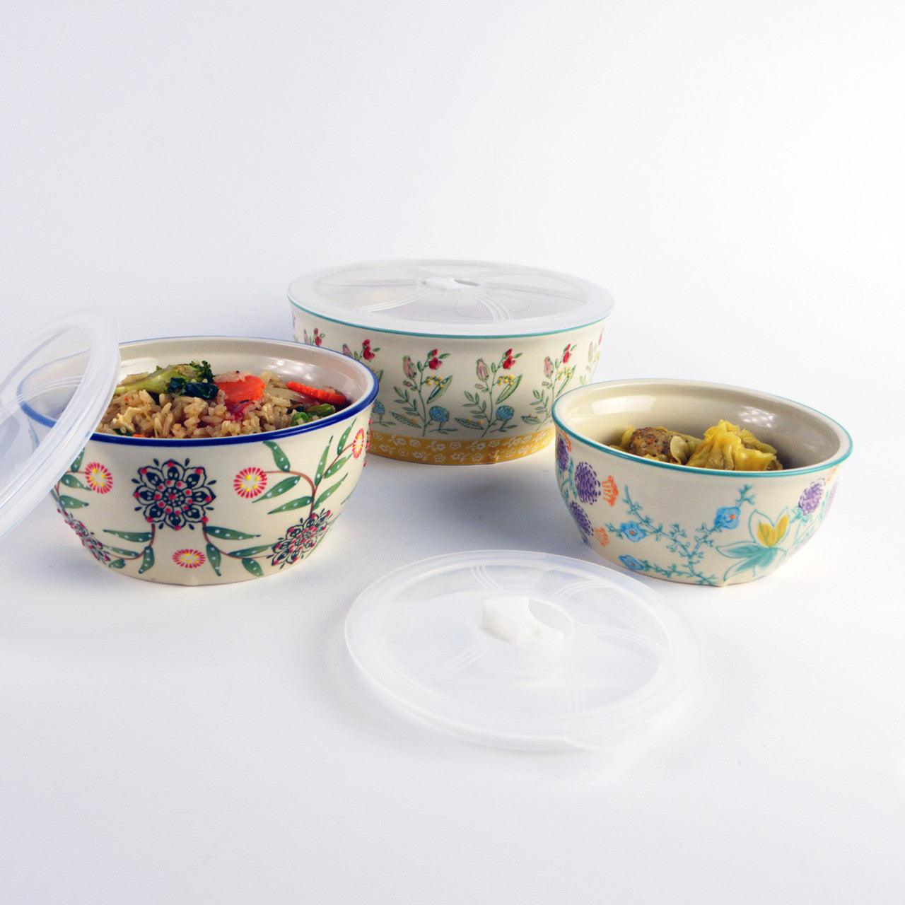 Ella 3 Piece Storage Bowl Set - Euro Ceramica 