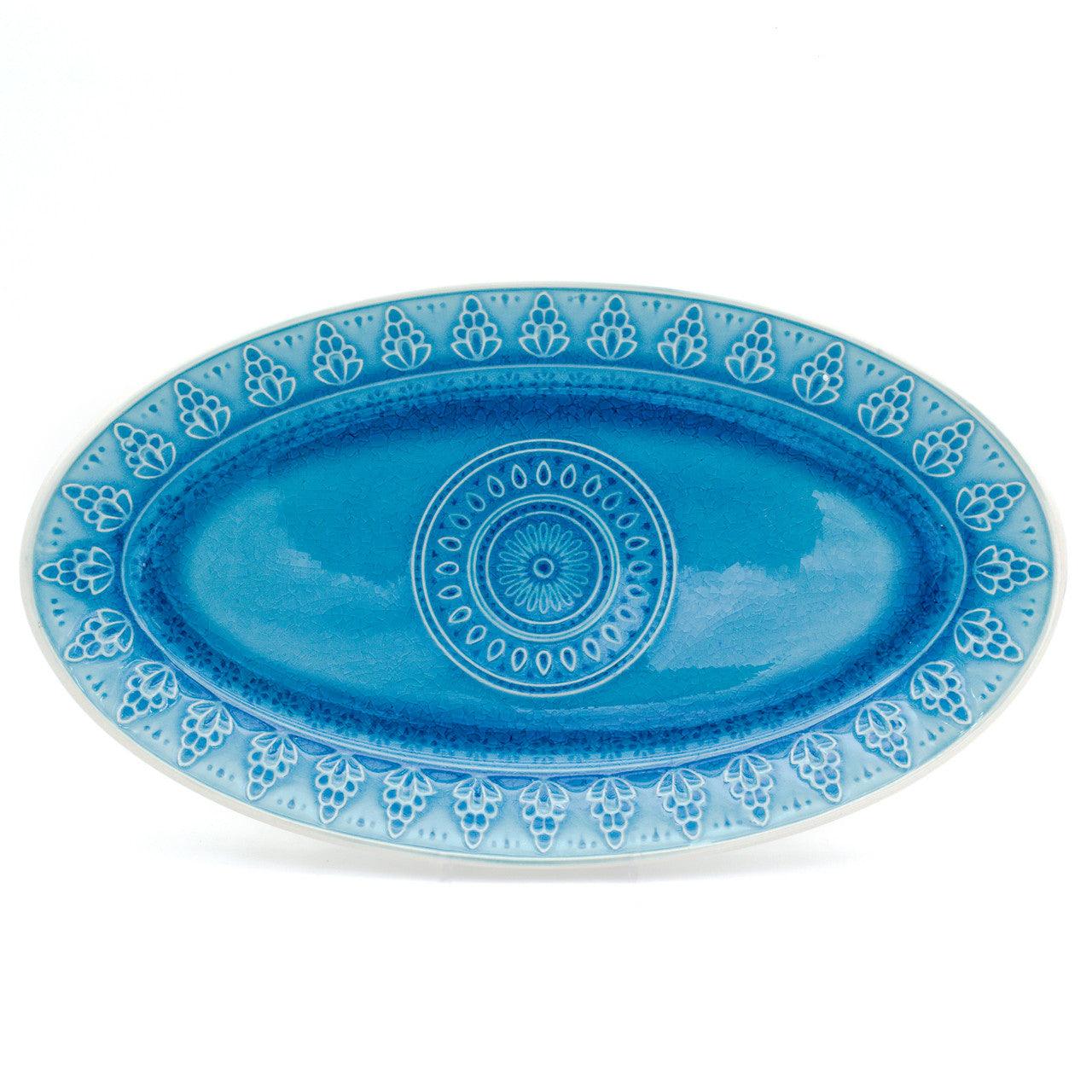 Fez Stoneware Oval Serving Platter - Euro Ceramica 