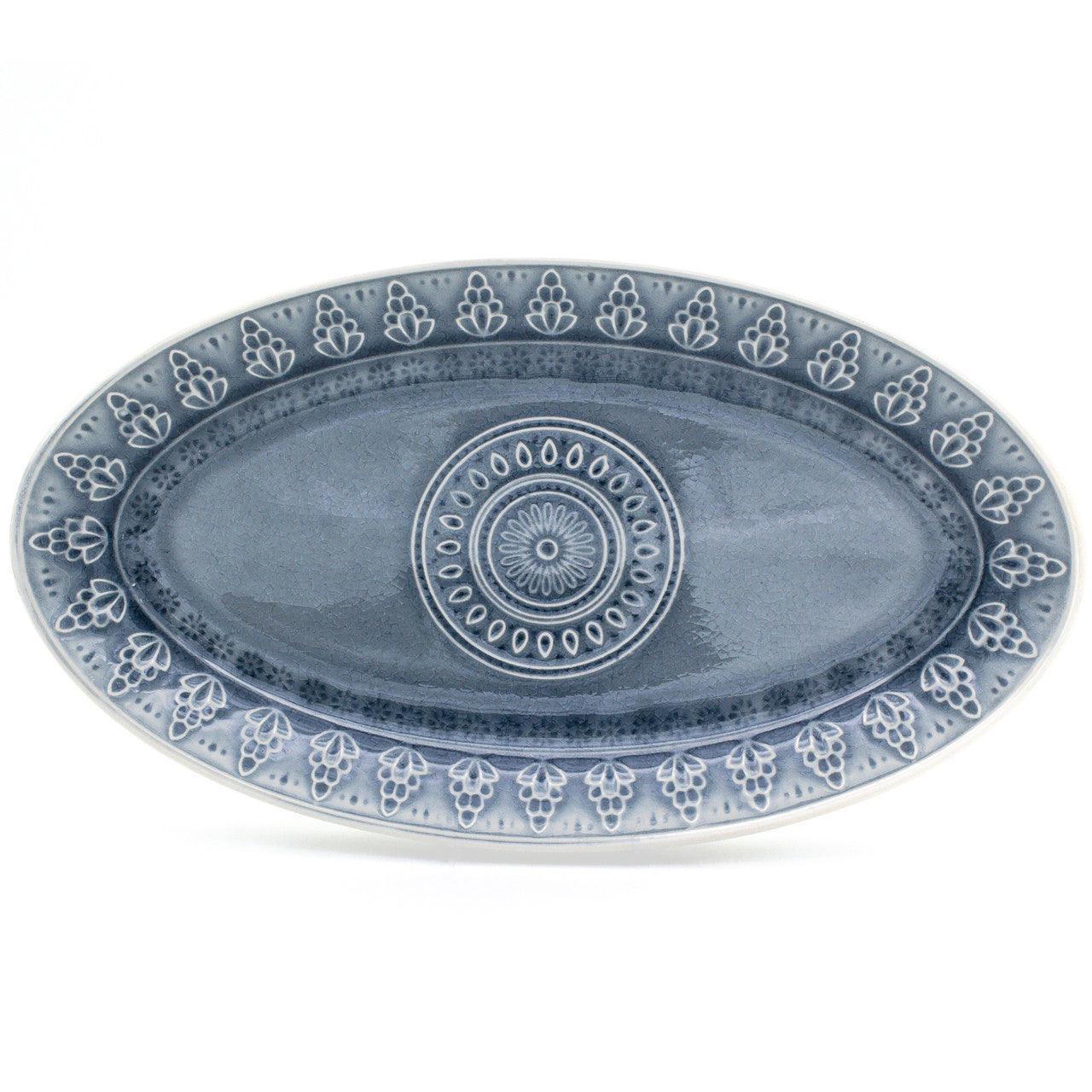 Fez Stoneware Oval Serving Platter - Euro Ceramica 