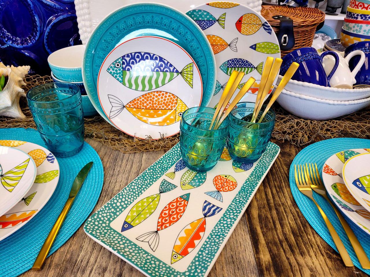 Fresh Catch Collection 15" Rectangular Serving Tray - Euro Ceramica 