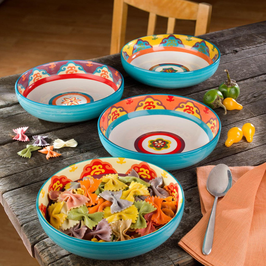 Galicia 4 Piece Pasta Bowl Set - Euro Ceramica 