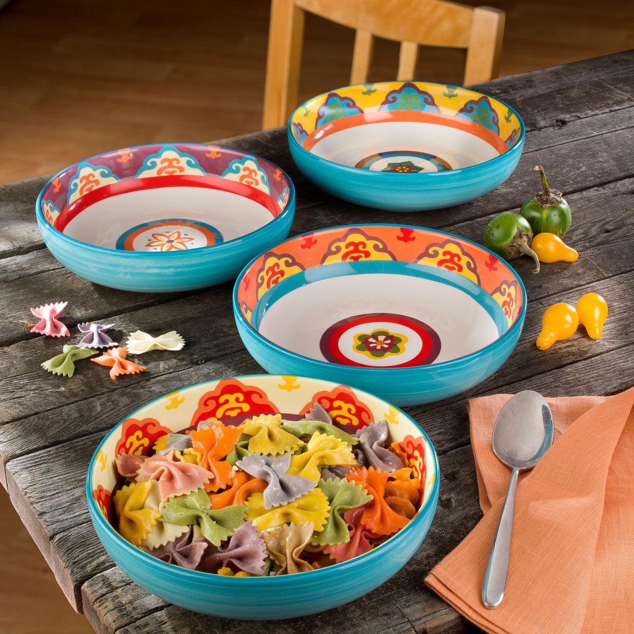 Galicia 4 Piece Pasta Bowl Set - Euro Ceramica 