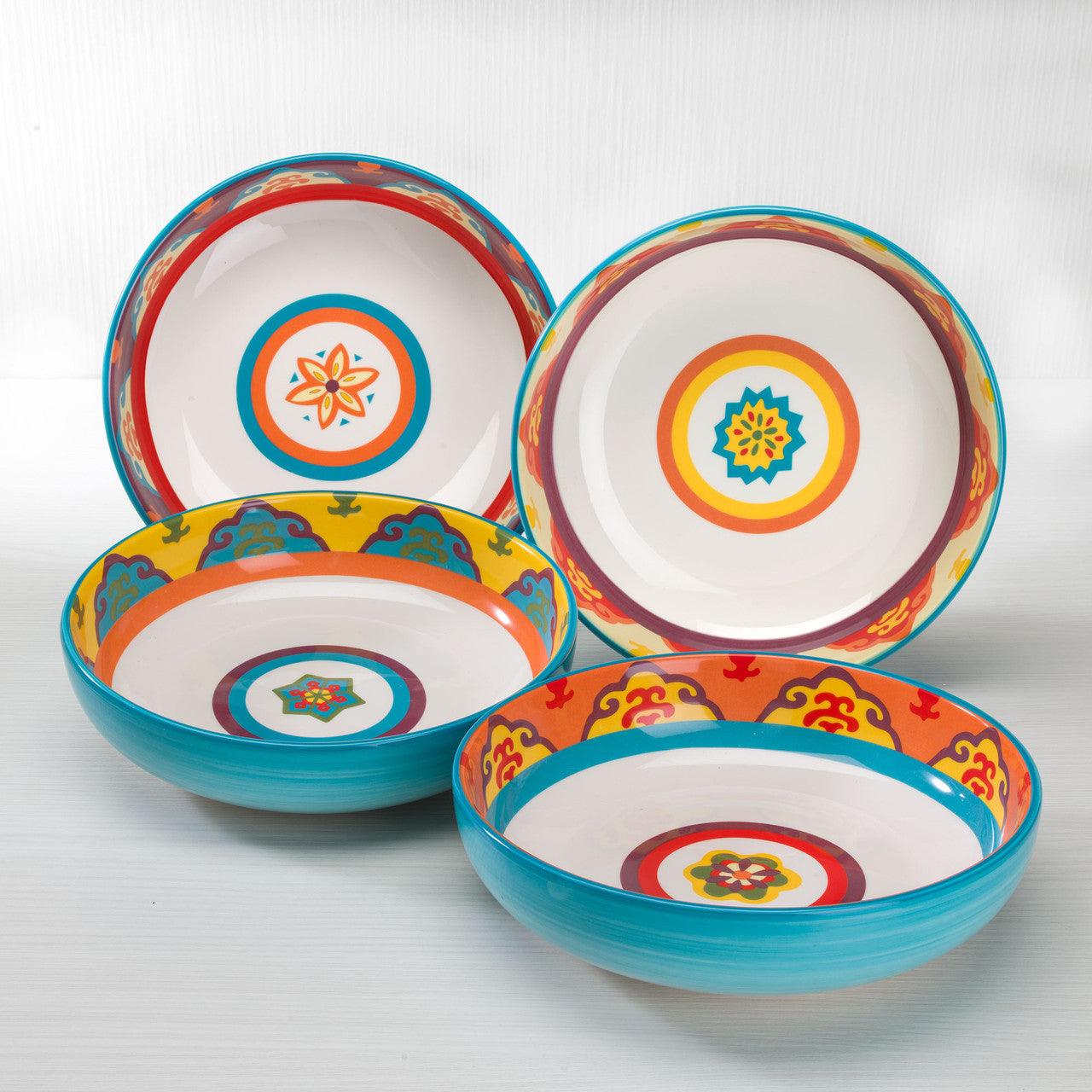 Galicia 4 Piece Pasta Bowl Set - Euro Ceramica 