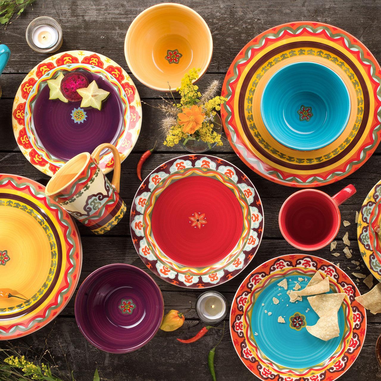 Galicia 16 Piece Dinnerware Set, Service for 4 - Euro Ceramica 