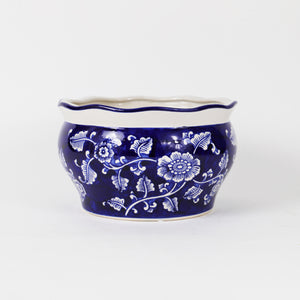 Blue and White Spring Garden Planter Set - Euro Ceramica 