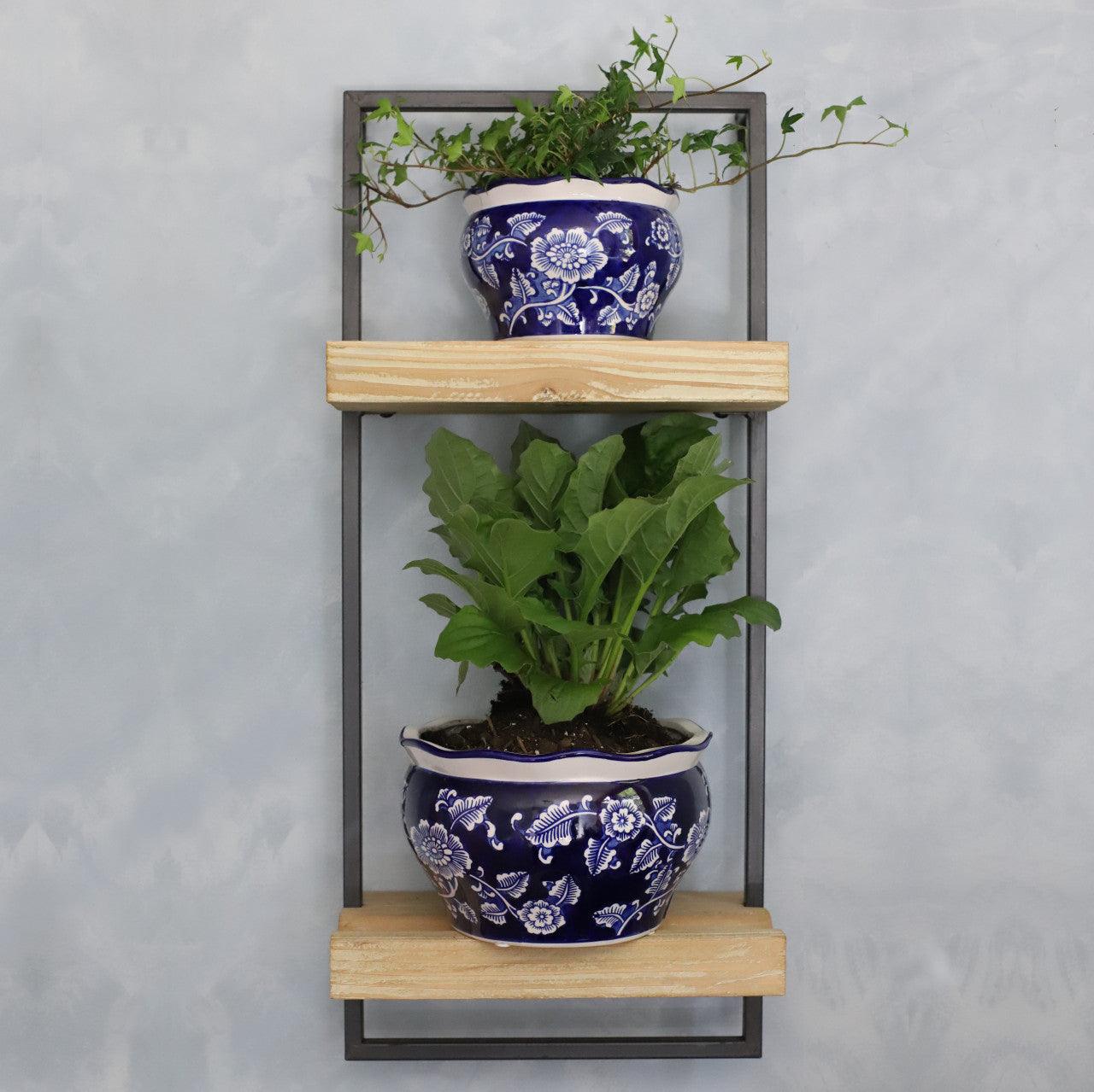 Blue and White Spring Garden Planter Set - Euro Ceramica 