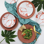 Nile 12 Piece Dinnerware Set in Rosetta Red - Euro Ceramica 