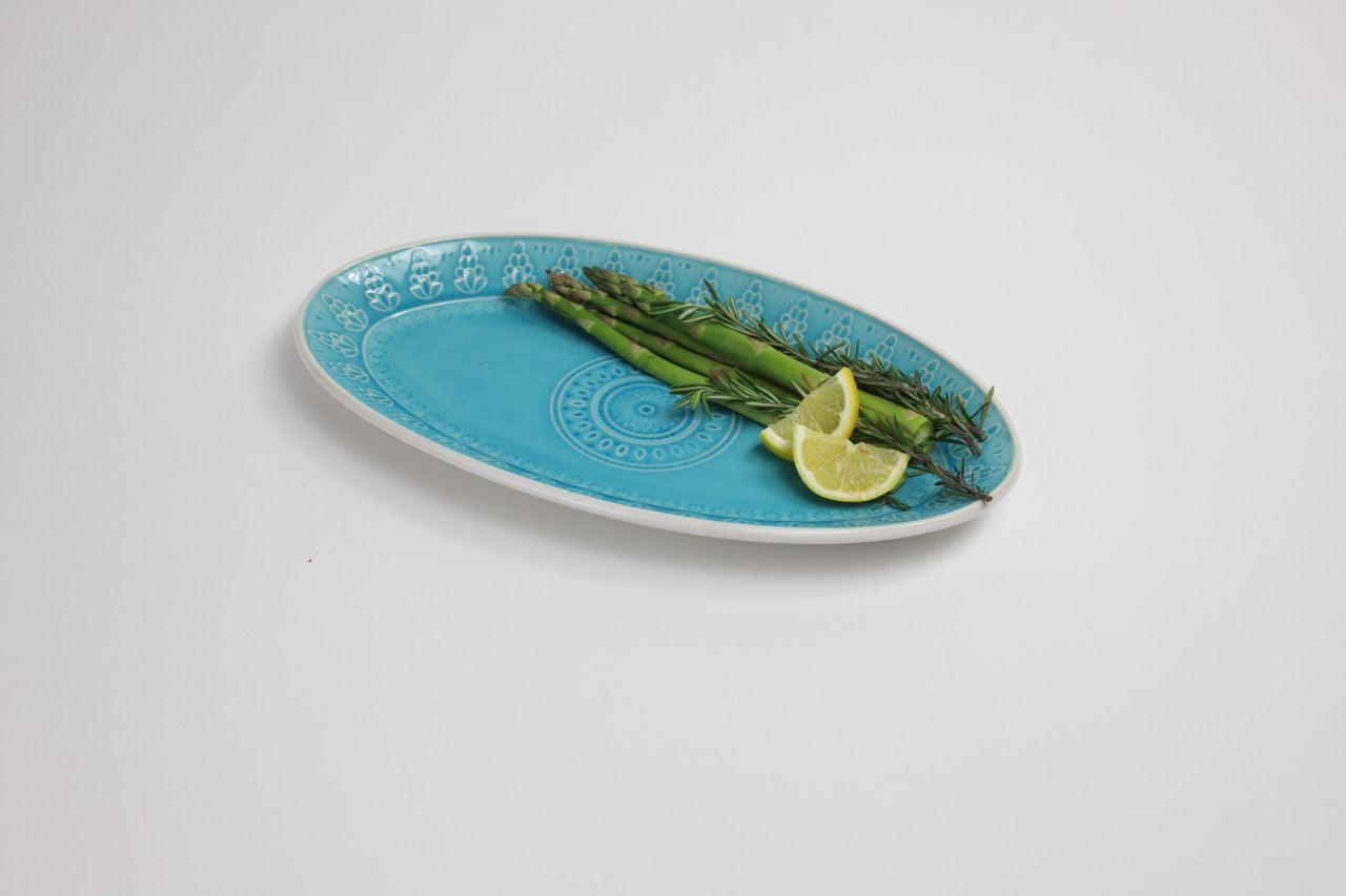 Fez Stoneware Oval Serving Platter - Euro Ceramica 