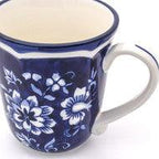 Blue Garden 4 Piece Hand-painted Mugs - Euro Ceramica 
