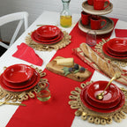 Siena 16 piece Dinnerware Set Red - Euro Ceramica 