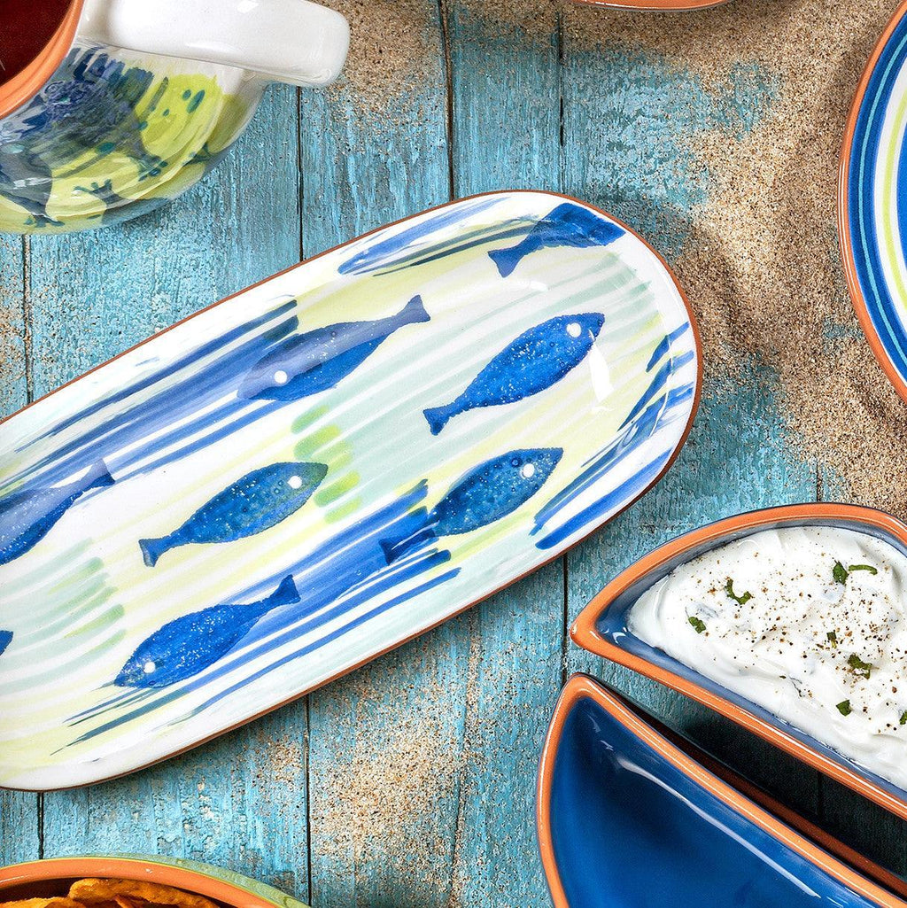 Pescador Oval Tray - Euro Ceramica 