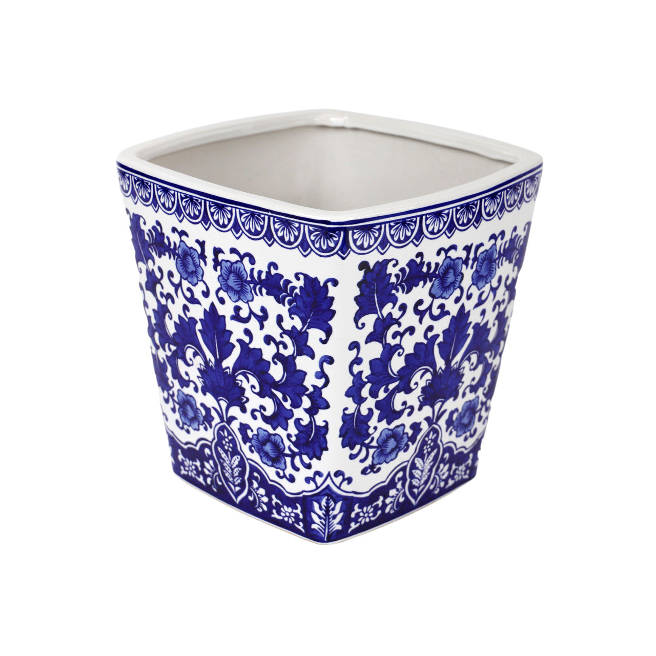 Blue and White 10" Camelia Garden Planter