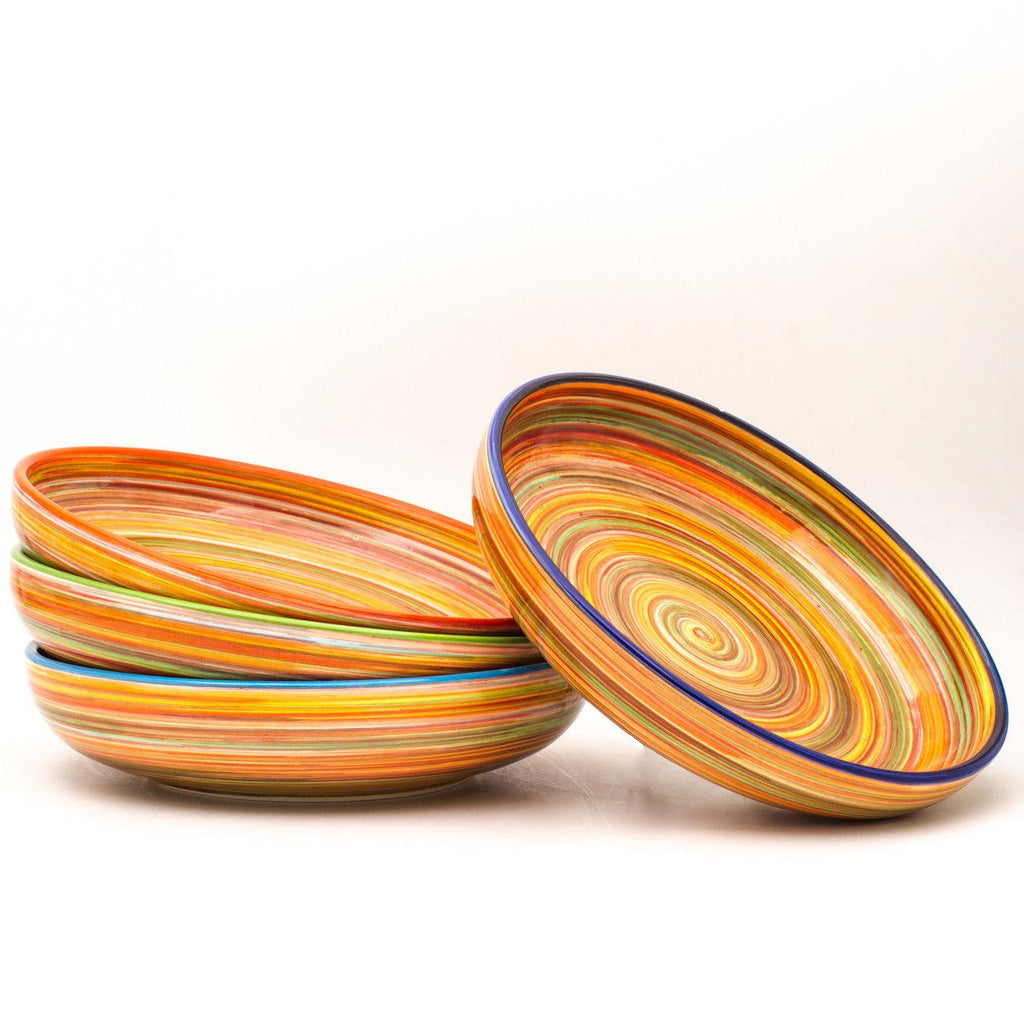 Raia 4 Piece Assorted Pasta Bowl Set - Euro Ceramica 