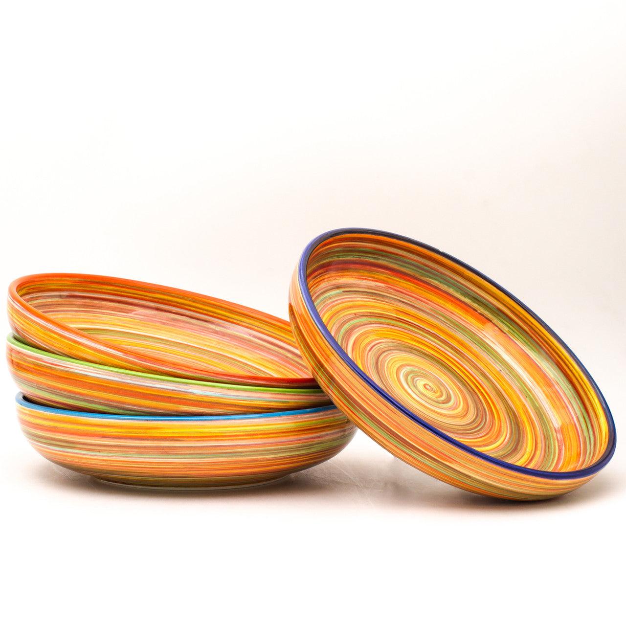 Raia 4 Piece Assorted Pasta Bowl Set - Euro Ceramica 