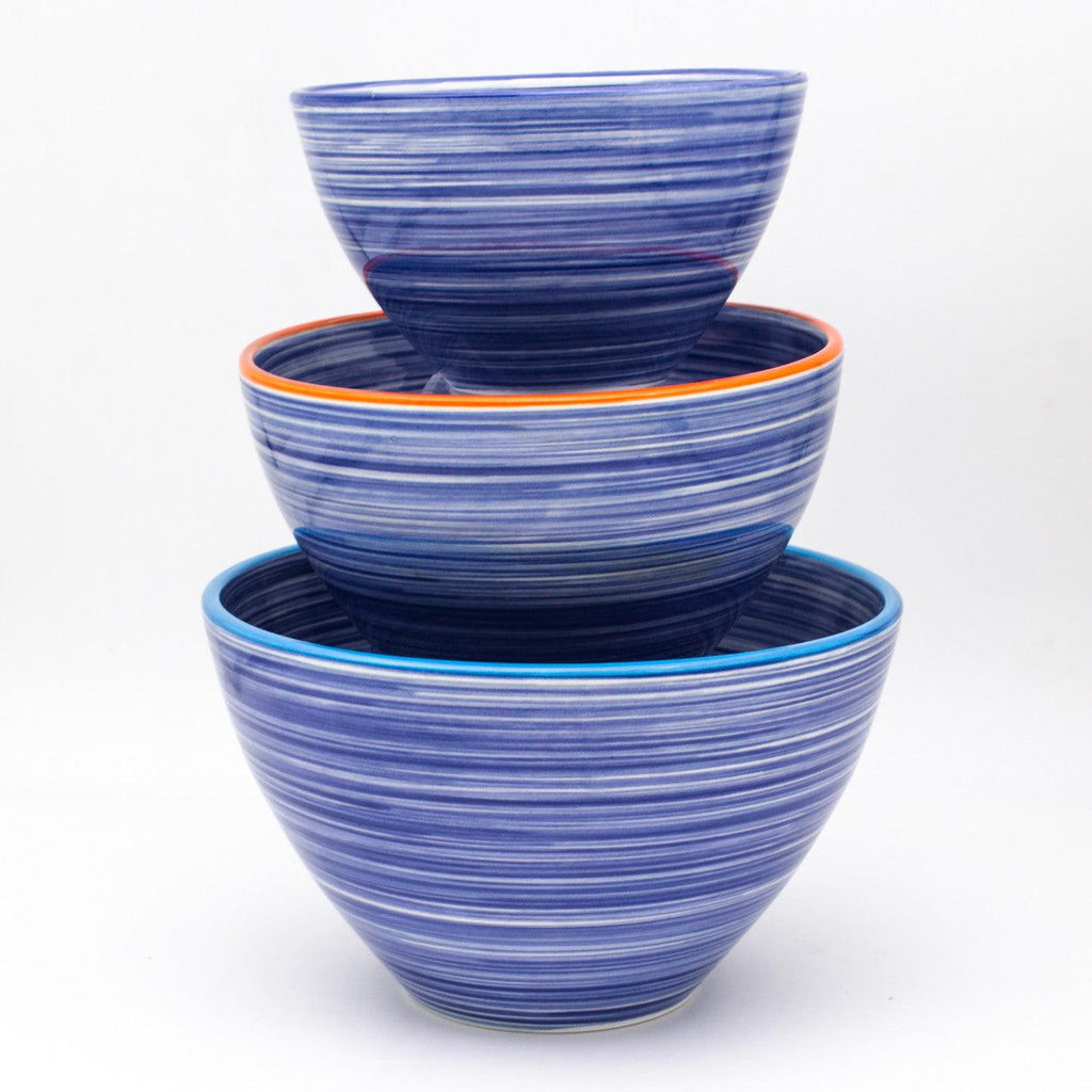 Raia 3 Piece Assorted Stacking Bowl Set - Euro Ceramica 