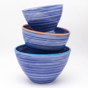 Raia 3 Piece Assorted Stacking Bowl Set - Euro Ceramica 