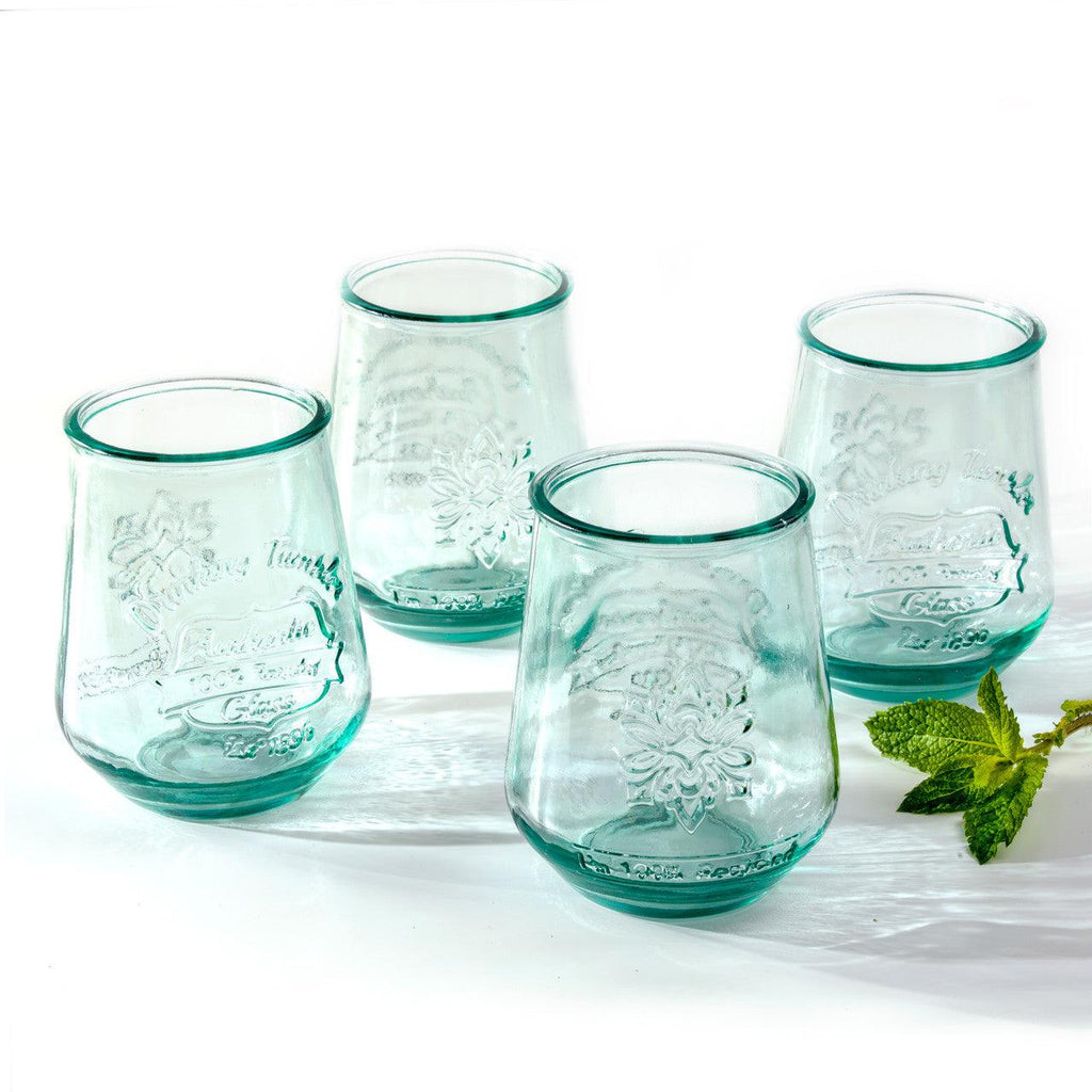 Euro Essential Bara Recycled Glass 4 Piece Tumbler Set - Euro Ceramica 