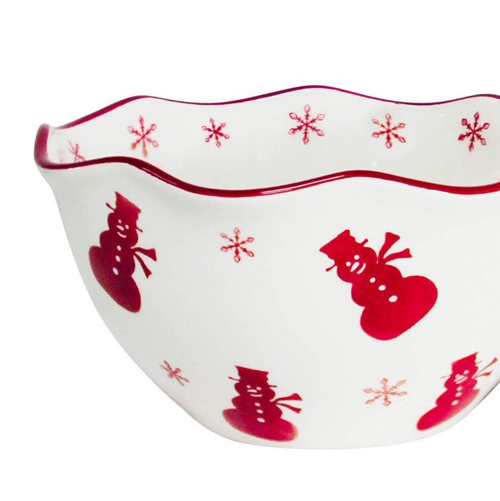 Winterfest 3 Piece Nesting Serving Bowl Set - Euro Ceramica 