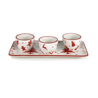 Winterfest 4 Piece Holiday Entertainment Serving Set - Euro Ceramica 