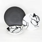 Nile 12 Piece Dinnerware Set in Cairo Black - Euro Ceramica 