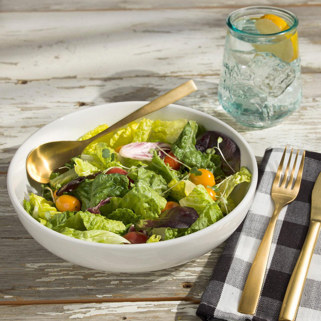 Mont Blanc 16 Piece Classic Rim Shape Double Bowl Dinnerware Set Service For 4 - Euro Ceramica 