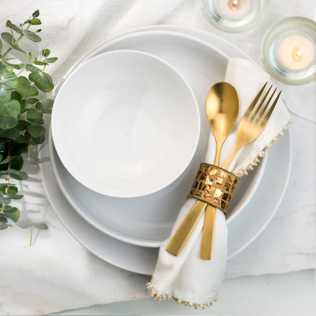 White Essential 12 Piece Entree Bowl Dinnerware Set - Euro Ceramica 