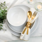 White Essential 12 Piece Entree Bowl Dinnerware Set - Euro Ceramica 