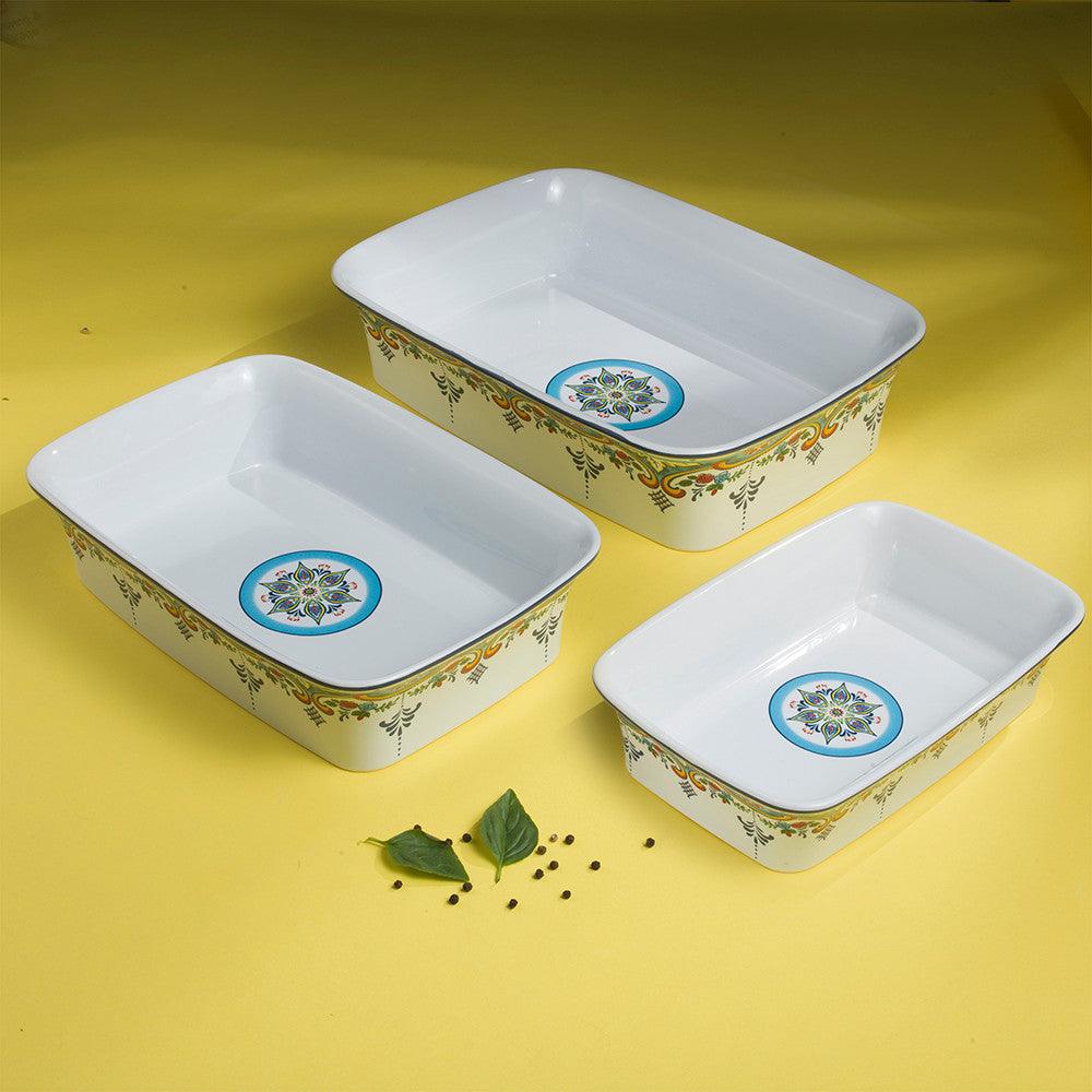 Zanzibar Stoneware Baking Dishes Set of Three - Euro Ceramica 