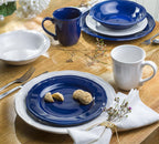 Siena 16 piece Dinnerware Set Cobalt Blue - Euro Ceramica 