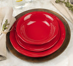 Siena 16 piece Dinnerware Set Red - Euro Ceramica 