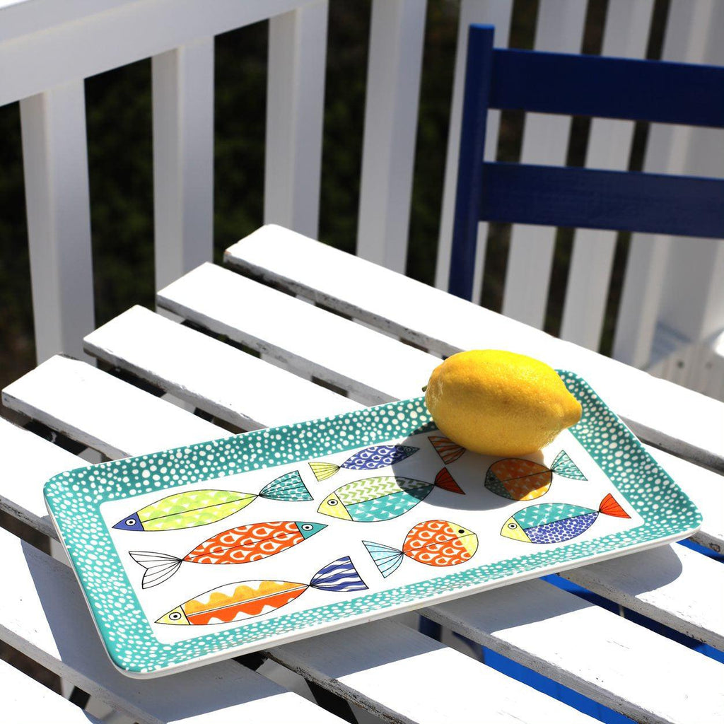 Fresh Catch Collection 15" Rectangular Serving Tray - Euro Ceramica 