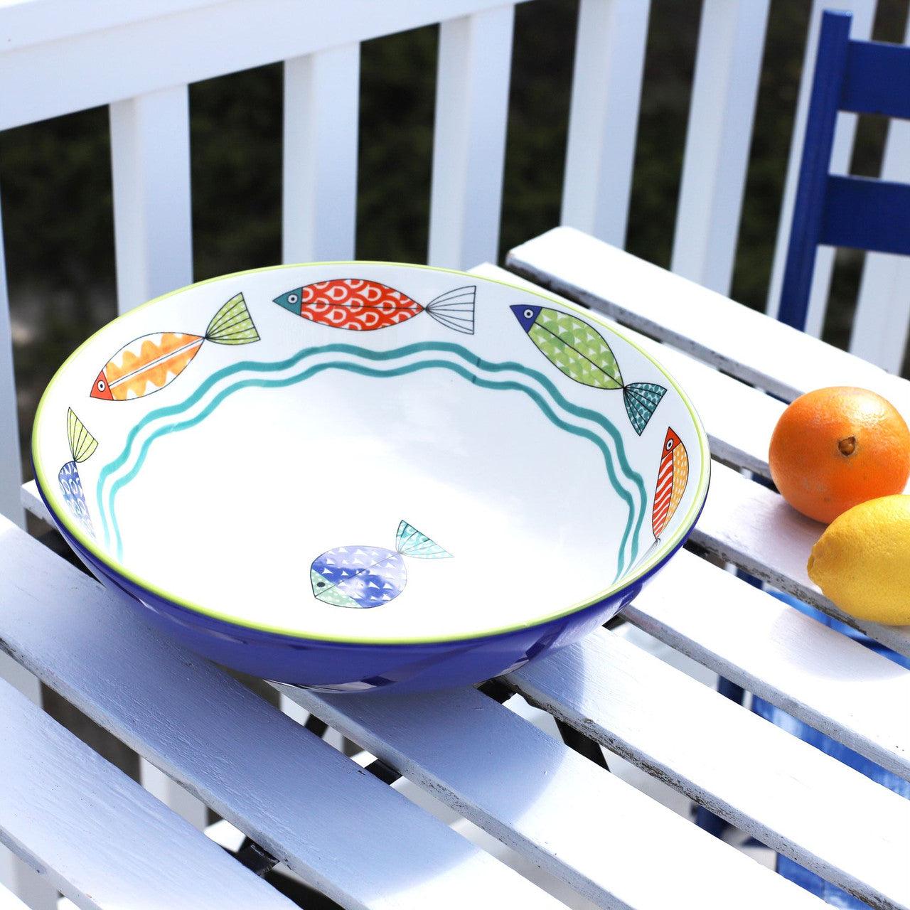 Fresh Catch Collection 13" Serving Bowl - Euro Ceramica 