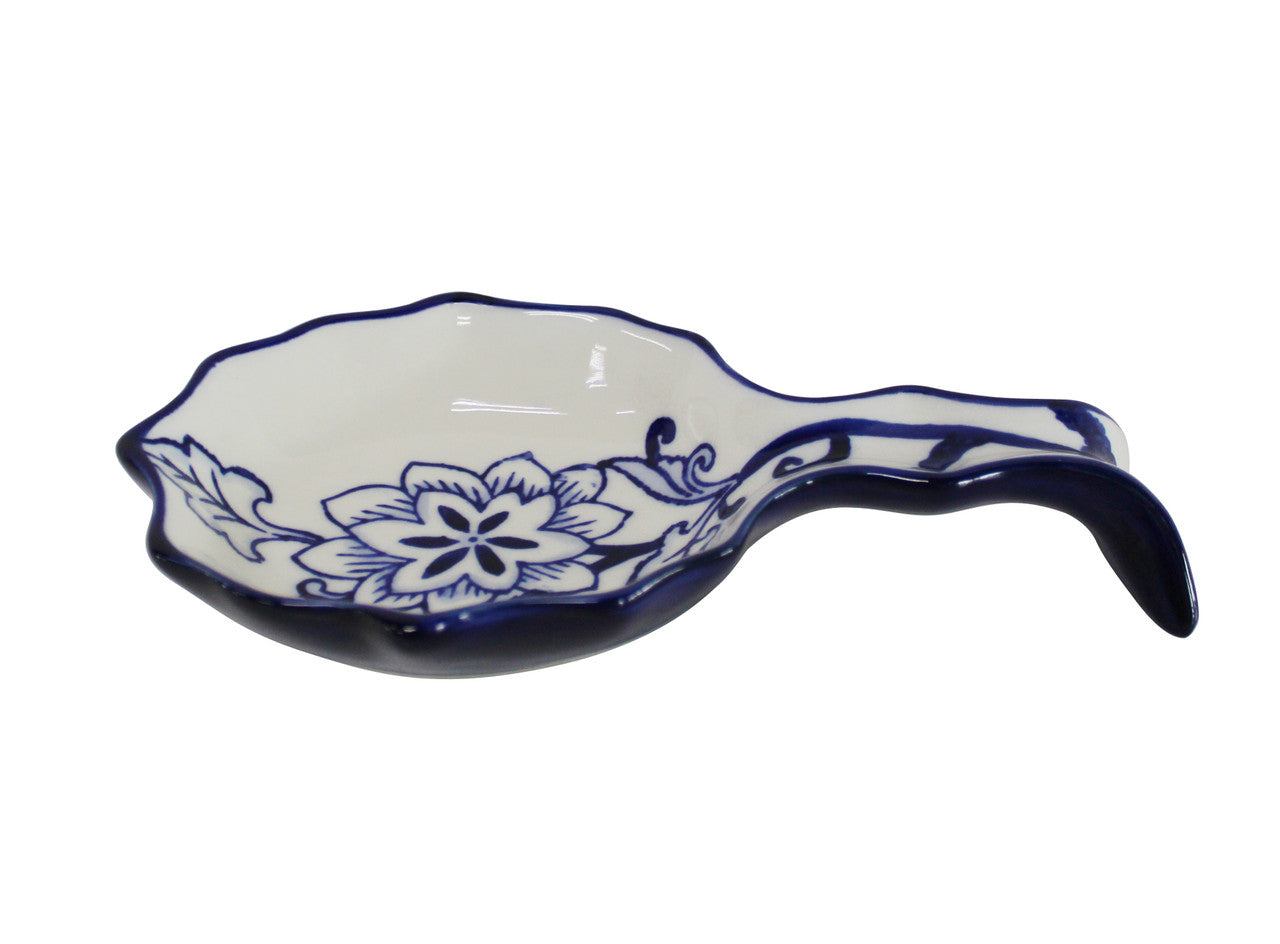 Blue Garden Butter Dish and Spoon Rest - Euro Ceramica 